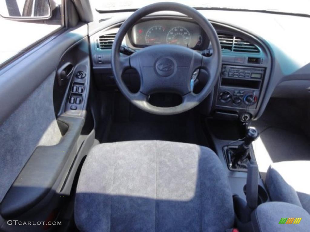 2001 Elantra GLS - Midnight Gray / Gray photo #29