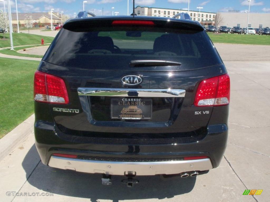 2011 Sorento SX V6 AWD - Ebony Black / Gray photo #4