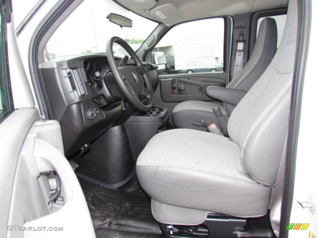 Medium Pewter Interior 2011 Chevrolet Express LS 3500 Passenger Van Photo #48616568