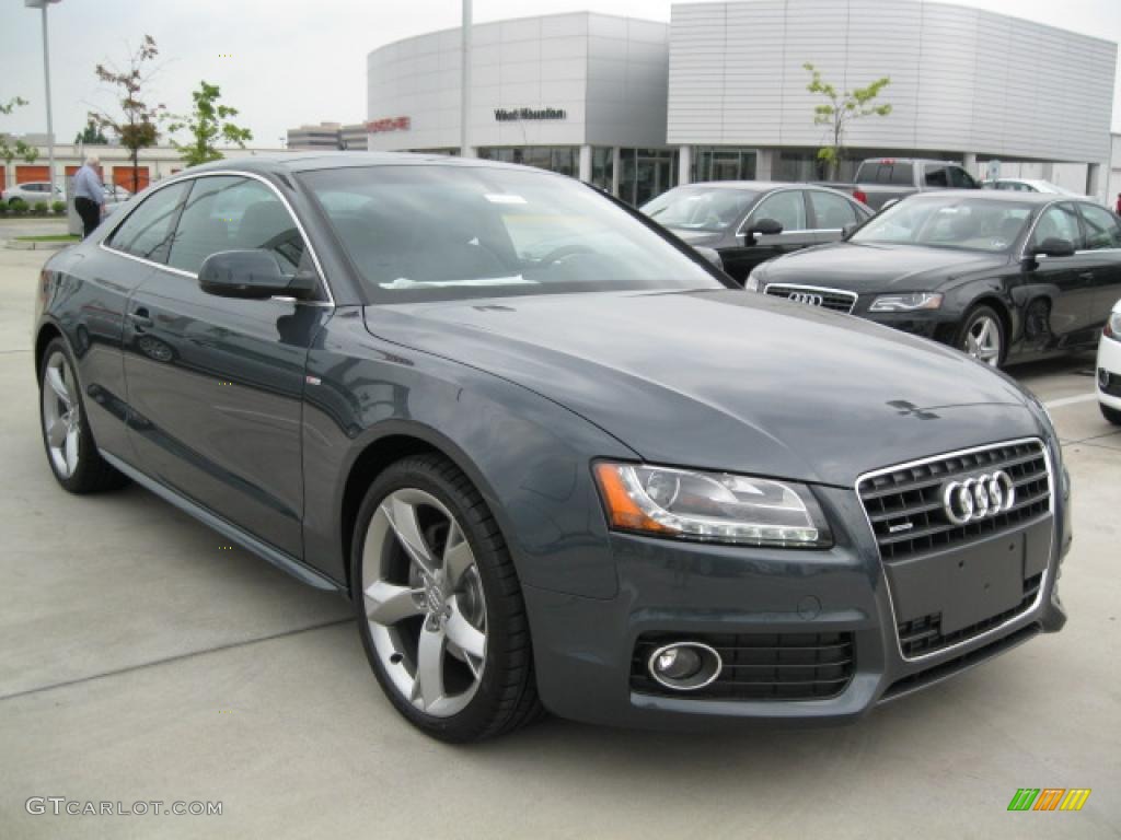 2011 A5 2.0T quattro Coupe - Meteor Grey Pearl Effect / Black photo #1