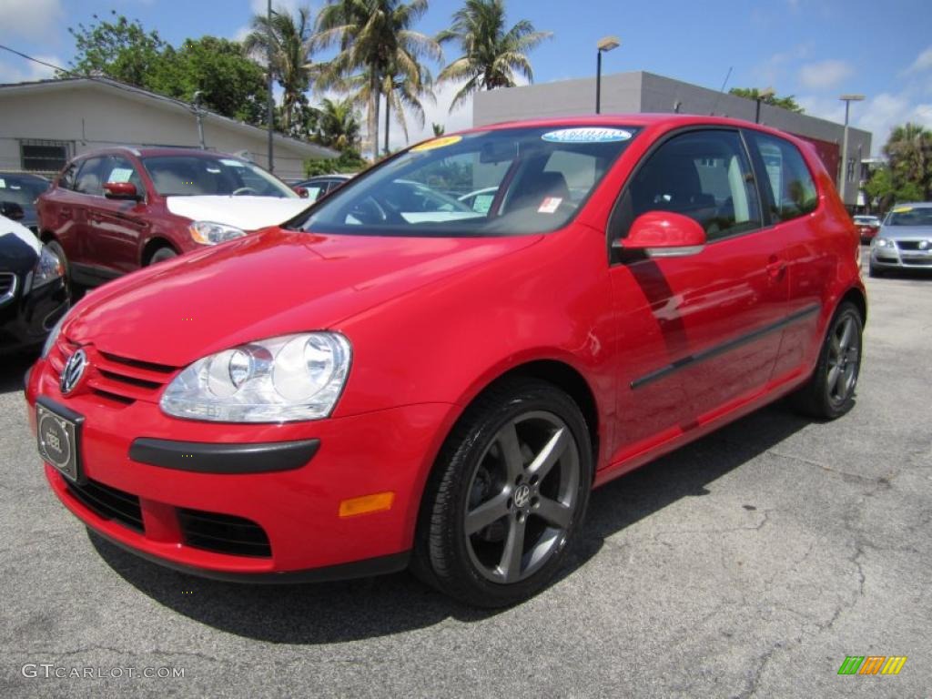 Tornado Red 2008 Volkswagen Rabbit 2 Door Exterior Photo #48617831