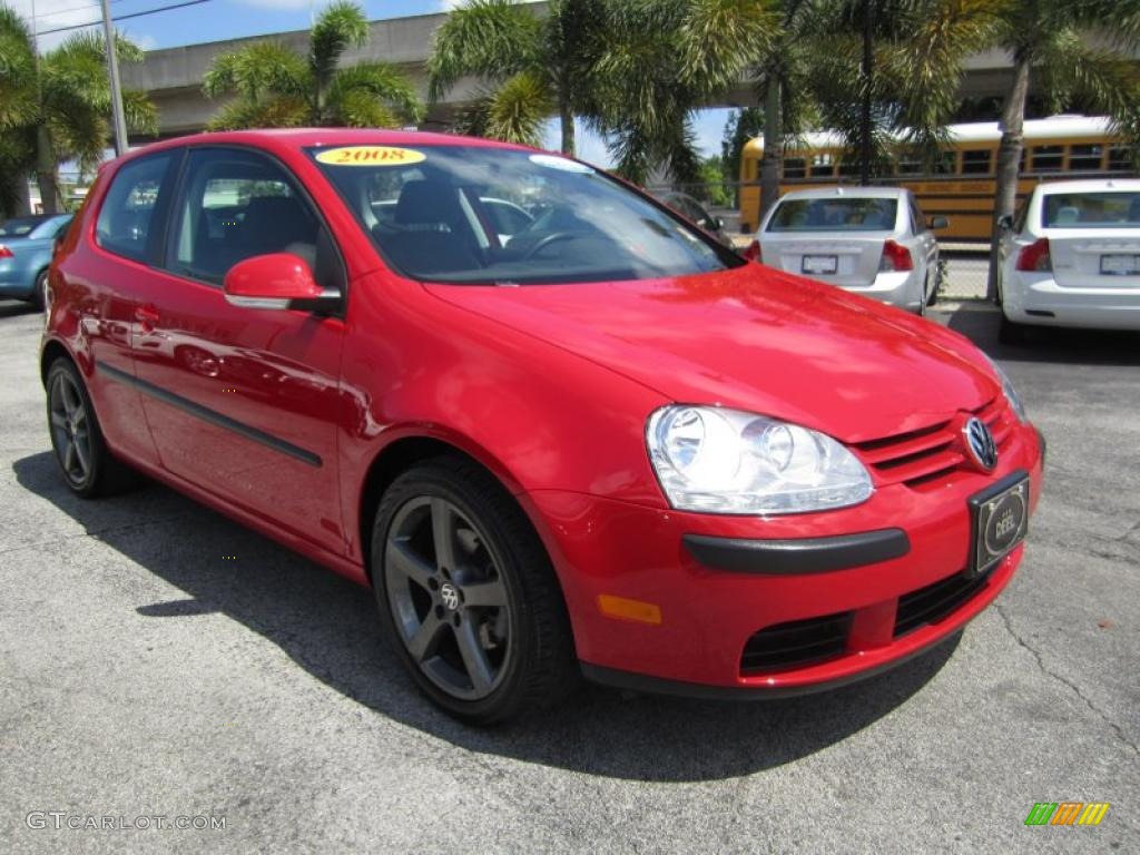 Tornado Red 2008 Volkswagen Rabbit 2 Door Exterior Photo #48617921
