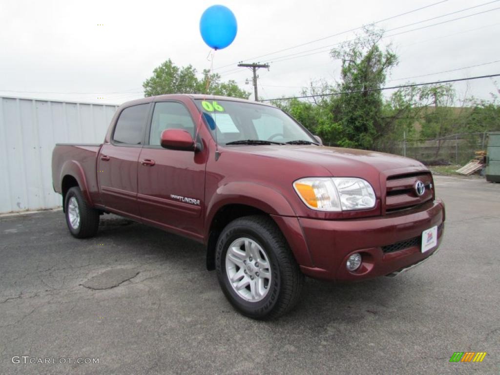 2006 Tundra Limited Double Cab - Salsa Red Pearl / Taupe photo #1