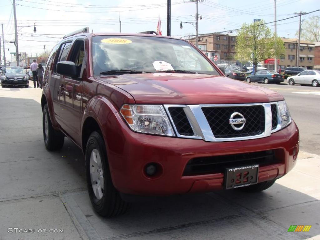 2008 Pathfinder S 4x4 - Red Brawn / Graphite photo #1