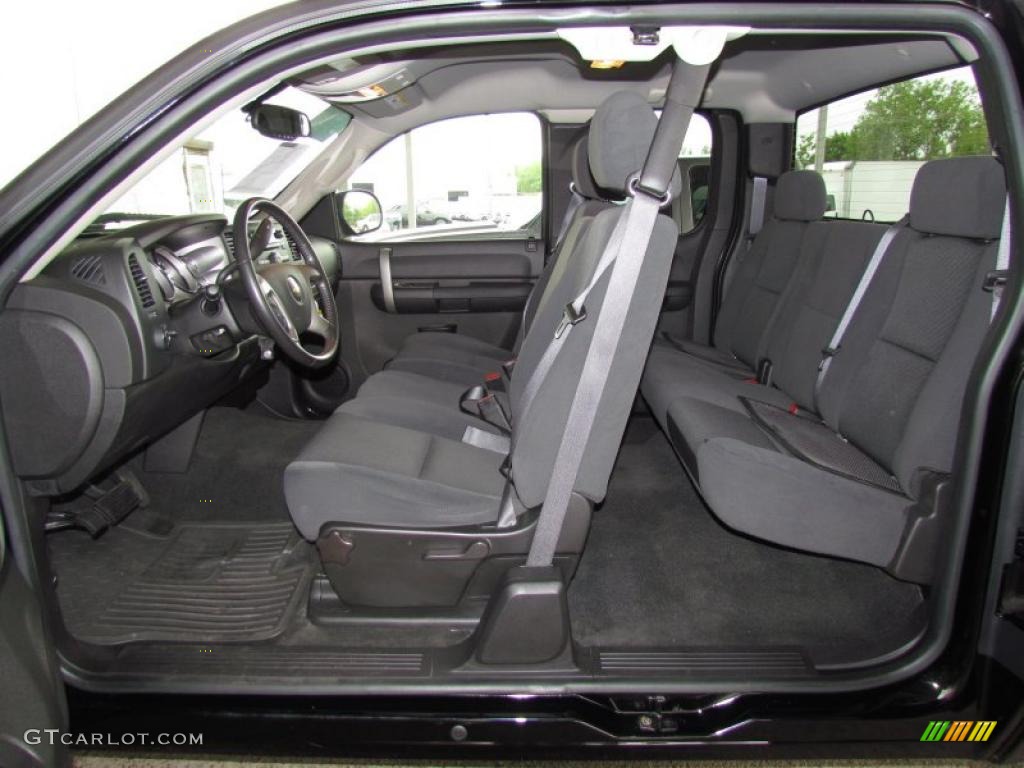 Ebony Interior 2008 Chevrolet Silverado 1500 LT Extended Cab 4x4 Photo #48620294