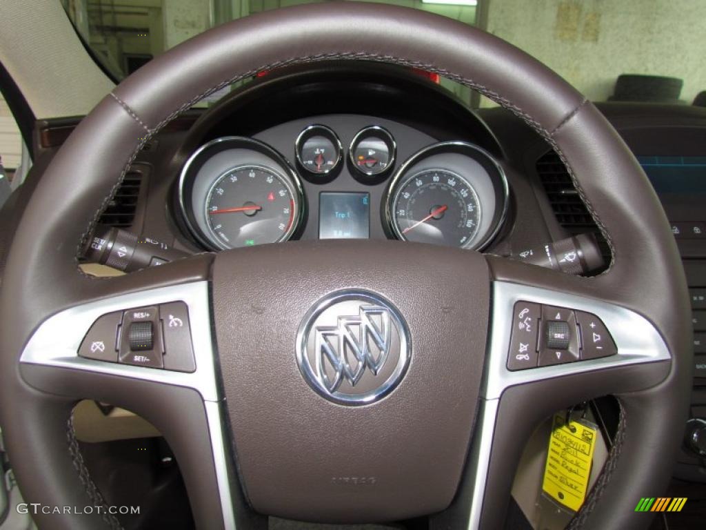 2011 Buick Regal CXL Cashmere Steering Wheel Photo #48621583