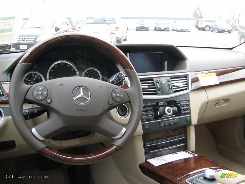 2011 Mercedes-Benz E 350 4Matic Sedan Almond/Mocha Dashboard Photo #48621944
