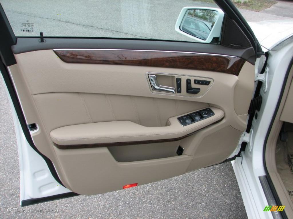 2011 Mercedes-Benz E 350 4Matic Sedan Almond/Mocha Door Panel Photo #48621959
