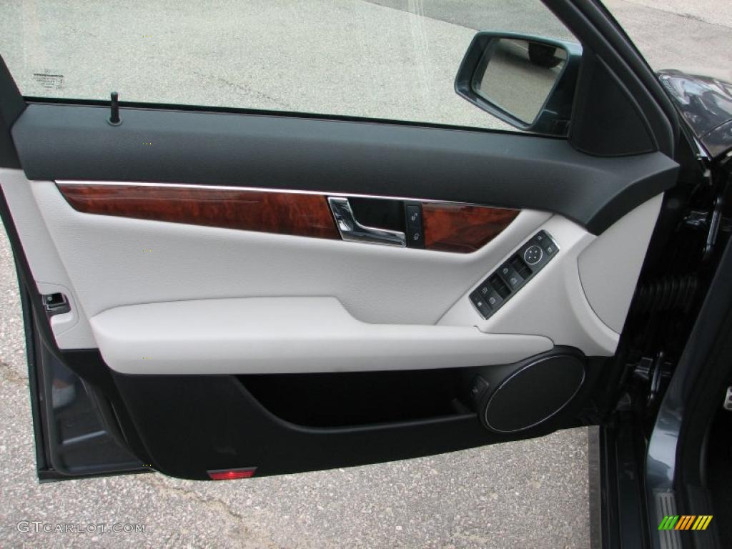 2011 Mercedes-Benz C 300 Sport 4Matic Grey/Black Door Panel Photo #48622586