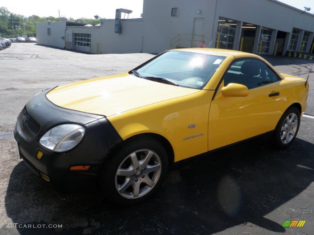 Sunburst Yellow 1998 Mercedes-Benz SLK 230 Kompressor Roadster Exterior Photo #48623853