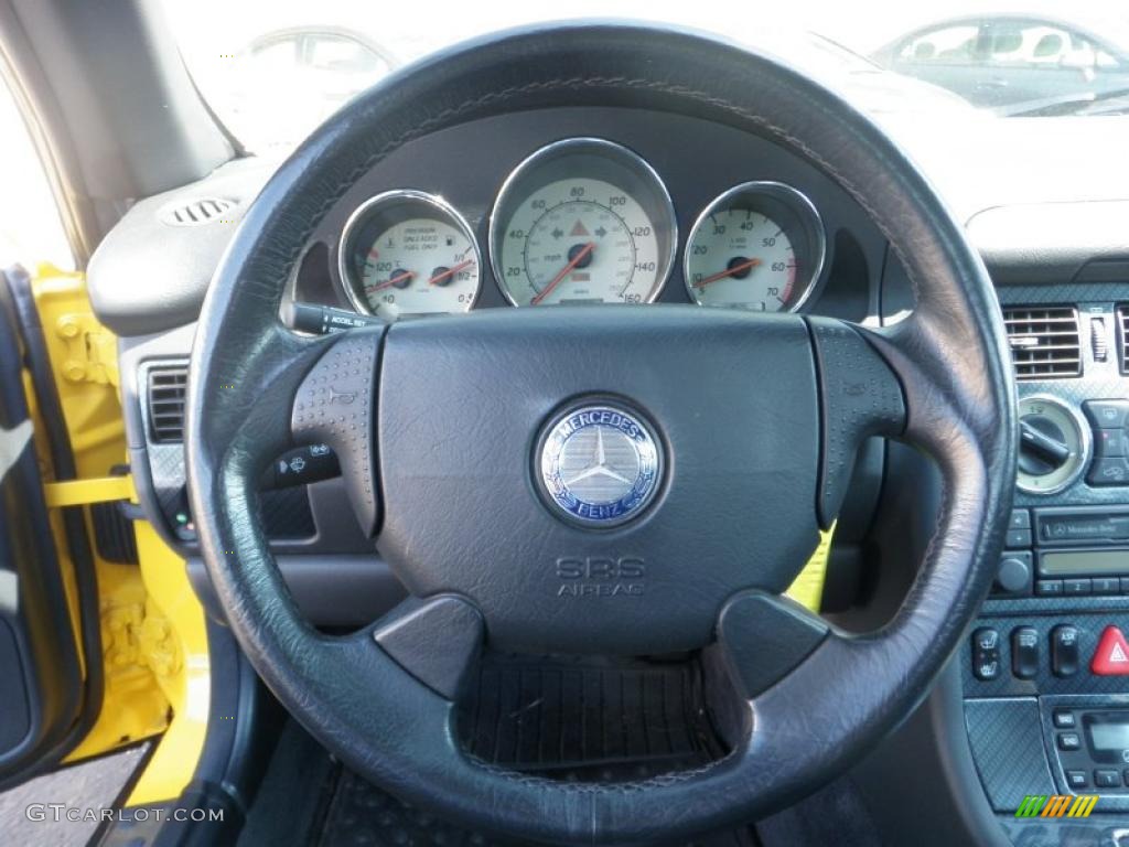 1998 Mercedes-Benz SLK 230 Kompressor Roadster Charcoal Steering Wheel Photo #48623931