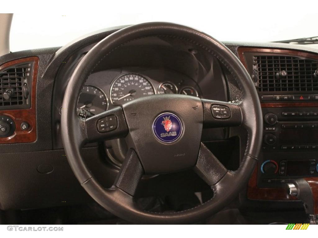 2009 Saab 9-7X 4.2i AWD Carbon Black Steering Wheel Photo #48625965