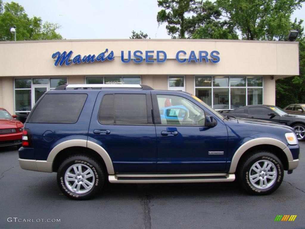 2006 Explorer Eddie Bauer - Dark Blue Pearl Metallic / Camel/Stone photo #1