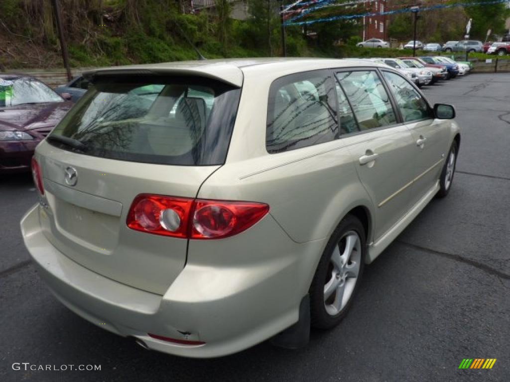 2004 MAZDA6 s Sport Wagon - Pebble Ash Metallic / Beige photo #5