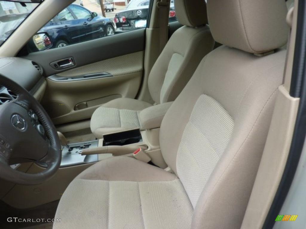 Beige Interior 2004 Mazda MAZDA6 s Sport Wagon Photo #48626577