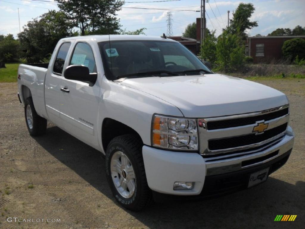 2011 Silverado 1500 LT Extended Cab 4x4 - Summit White / Light Titanium/Ebony photo #5