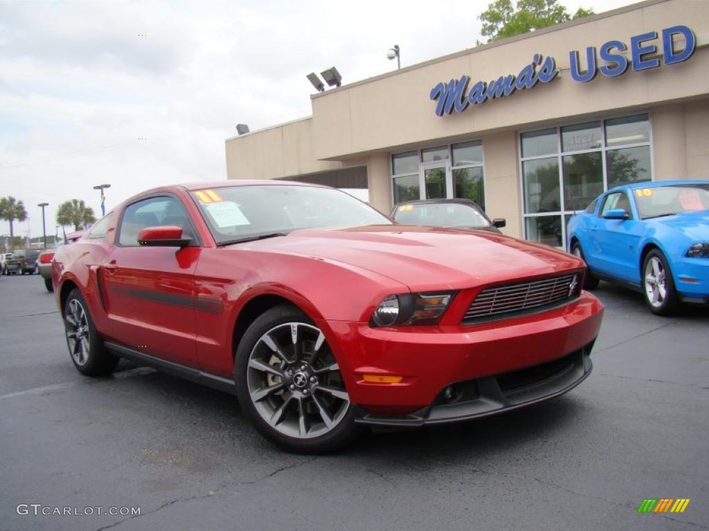 2011 Mustang GT/CS California Special Coupe - Red Candy Metallic / CS Charcoal Black/Carbon photo #30