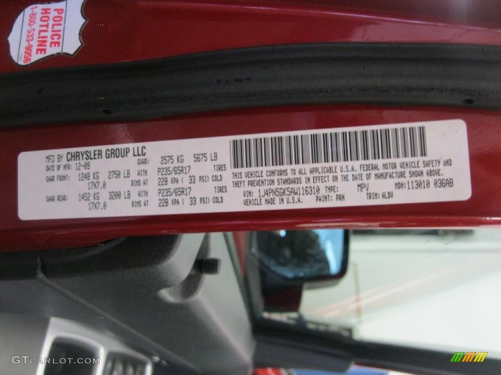 2010 Jeep Liberty Limited 4x4 Color Code Photos
