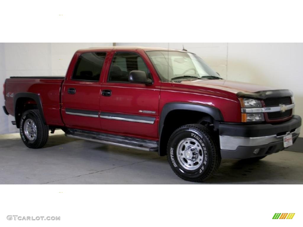 2004 Silverado 2500HD LT Crew Cab 4x4 - Sport Red Metallic / Dark Charcoal photo #1