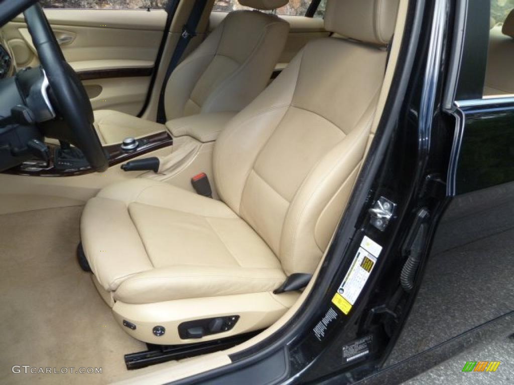 2008 3 Series 335i Sedan - Black Sapphire Metallic / Beige photo #7
