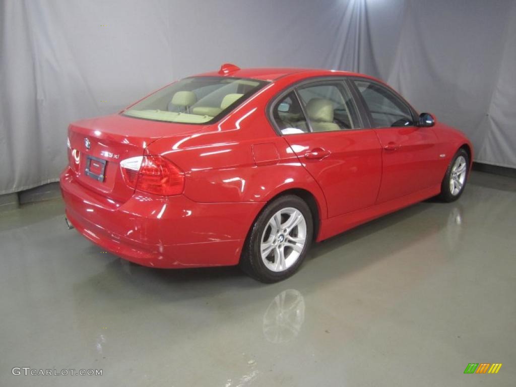 2008 3 Series 328xi Sedan - Crimson Red / Beige photo #11