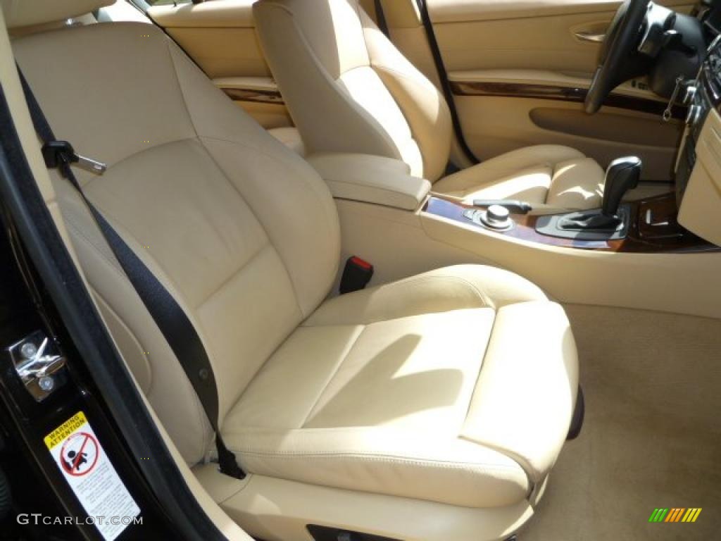 2008 3 Series 335i Sedan - Black Sapphire Metallic / Beige photo #9