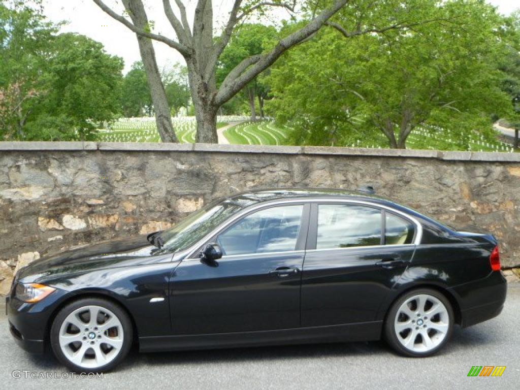 2008 3 Series 335i Sedan - Black Sapphire Metallic / Beige photo #10