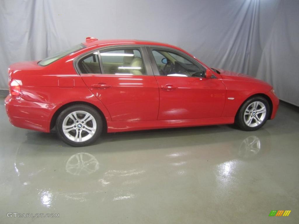 2008 3 Series 328xi Sedan - Crimson Red / Beige photo #13