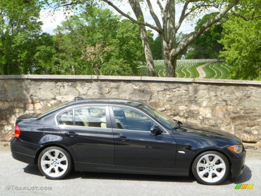 2008 3 Series 335i Sedan - Black Sapphire Metallic / Beige photo #11