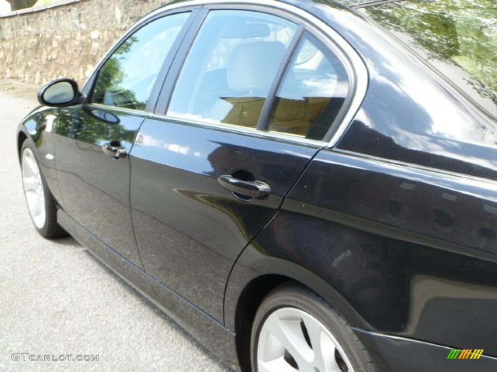 2008 3 Series 335i Sedan - Black Sapphire Metallic / Beige photo #14