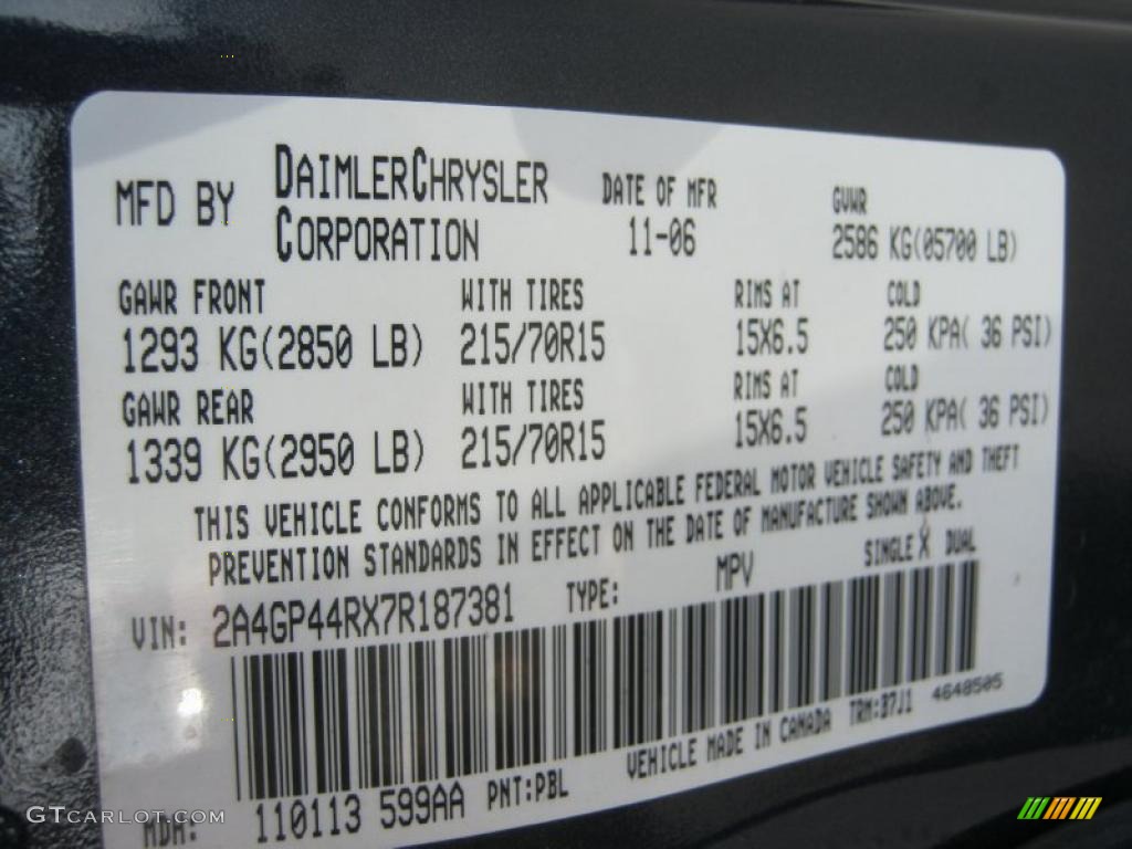 2007 Town & Country LX - Magnesium Pearl / Medium Slate Gray photo #25