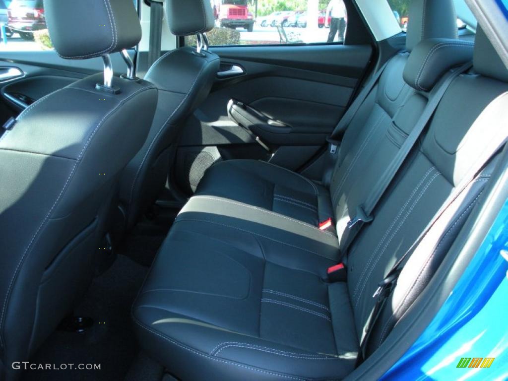 Charcoal Black Leather Interior 2012 Ford Focus Titanium Sedan Photo #48634082