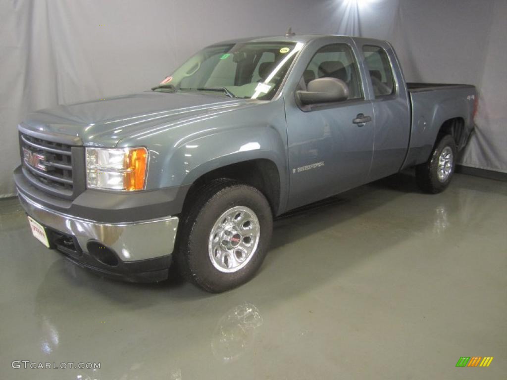 2008 Sierra 1500 Extended Cab 4x4 - Stealth Gray Metallic / Dark Titanium photo #1