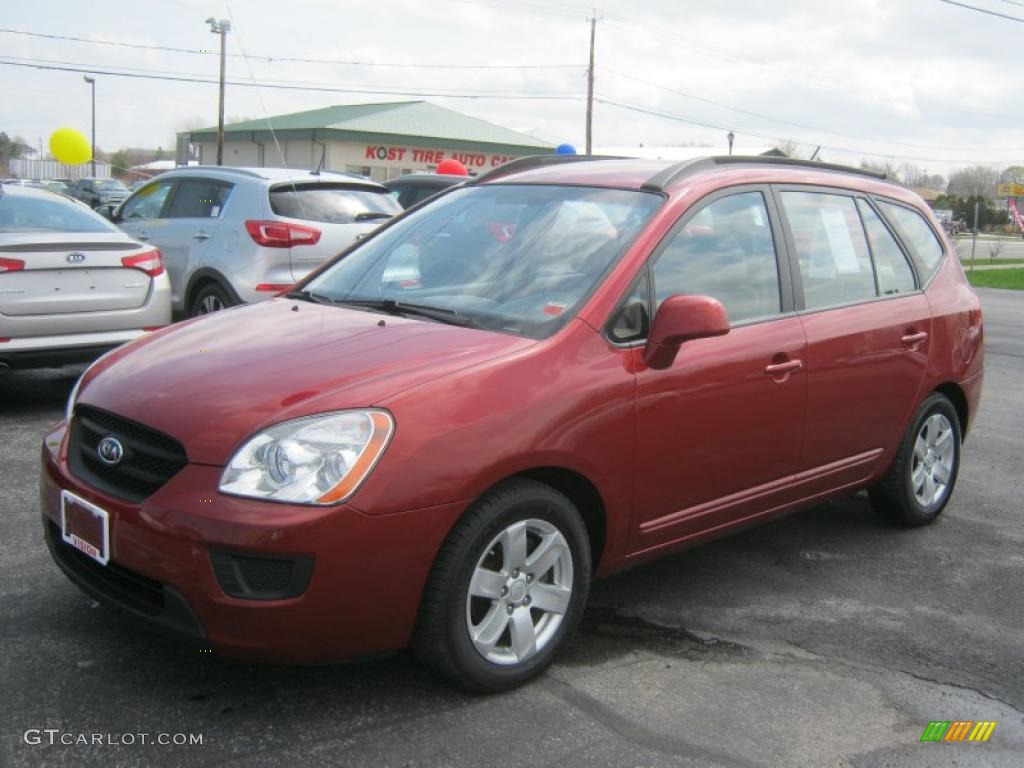 2008 Rondo LX V6 - Volcanic Red / Beige photo #1