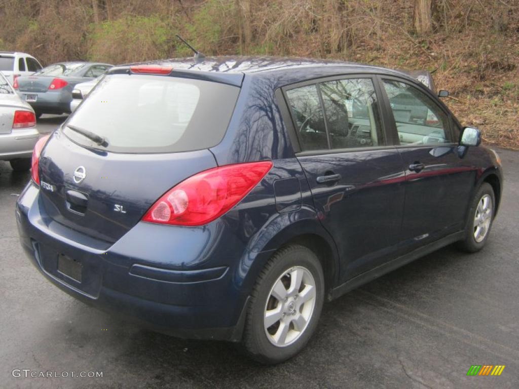 2009 Versa 1.8 SL Hatchback - Blue Onyx / Charcoal photo #2