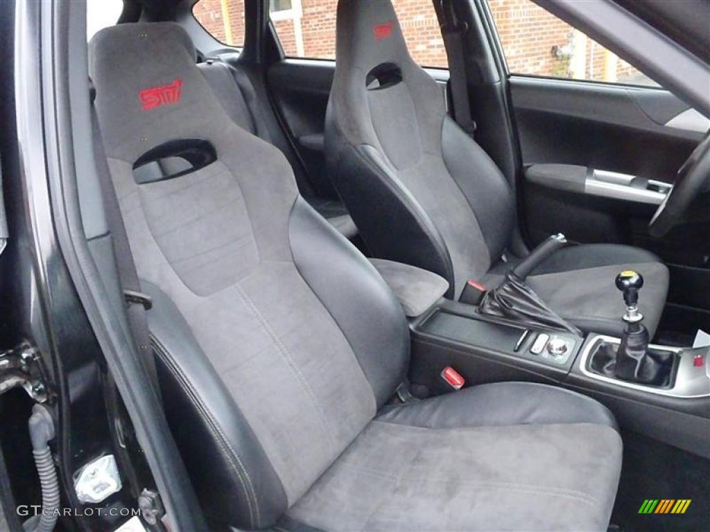 2009 Impreza WRX STi - Obsidian Black Pearl / Graphite Gray Alcantara/Carbon Black Leather photo #3