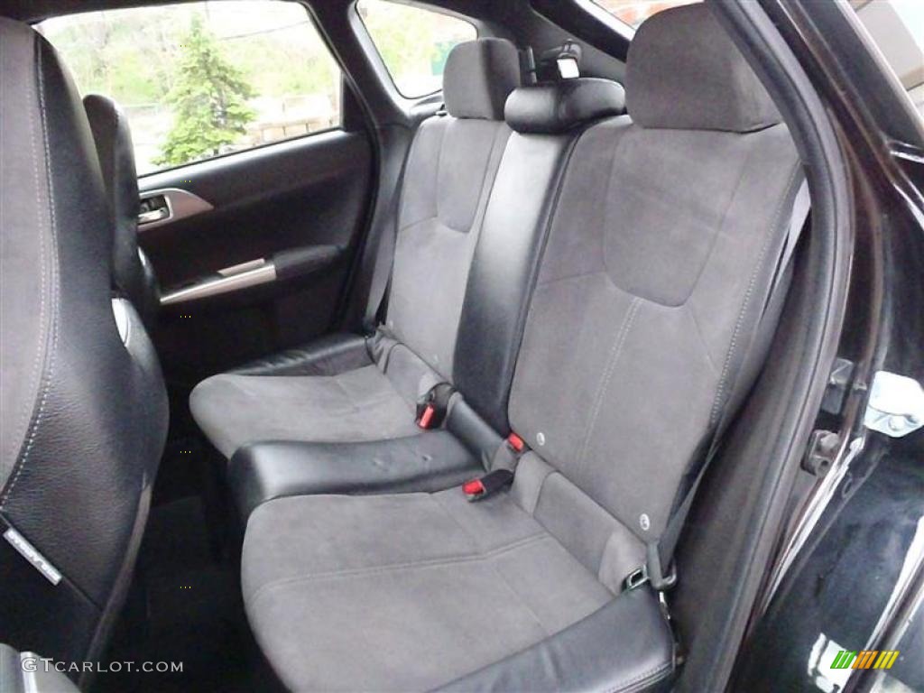 Graphite Gray Alcantara/Carbon Black Leather Interior 2009 Subaru Impreza WRX STi Photo #48638007
