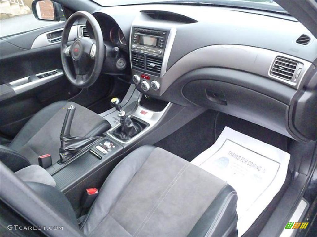 Graphite Gray Alcantara/Carbon Black Leather Interior 2009 Subaru Impreza WRX STi Photo #48638325