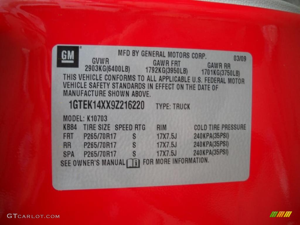 2009 Sierra 1500 Work Truck Regular Cab 4x4 - Fire Red / Dark Titanium photo #10