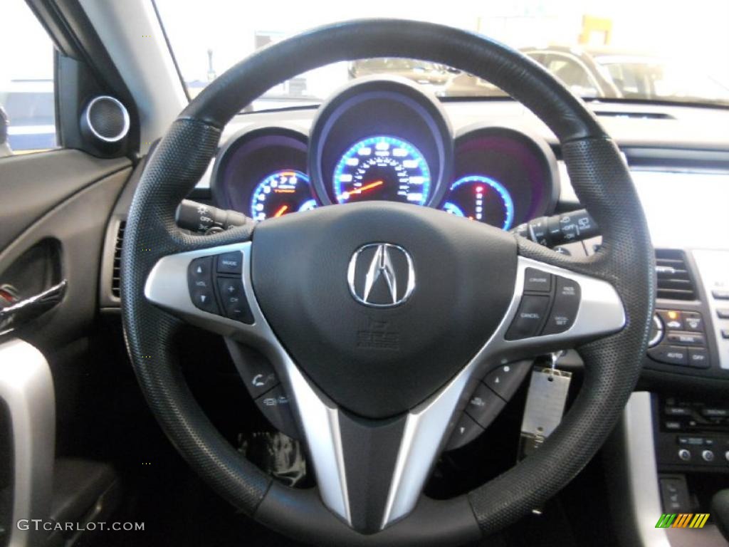 2009 Acura RDX SH-AWD Technology Ebony Steering Wheel Photo #48643234