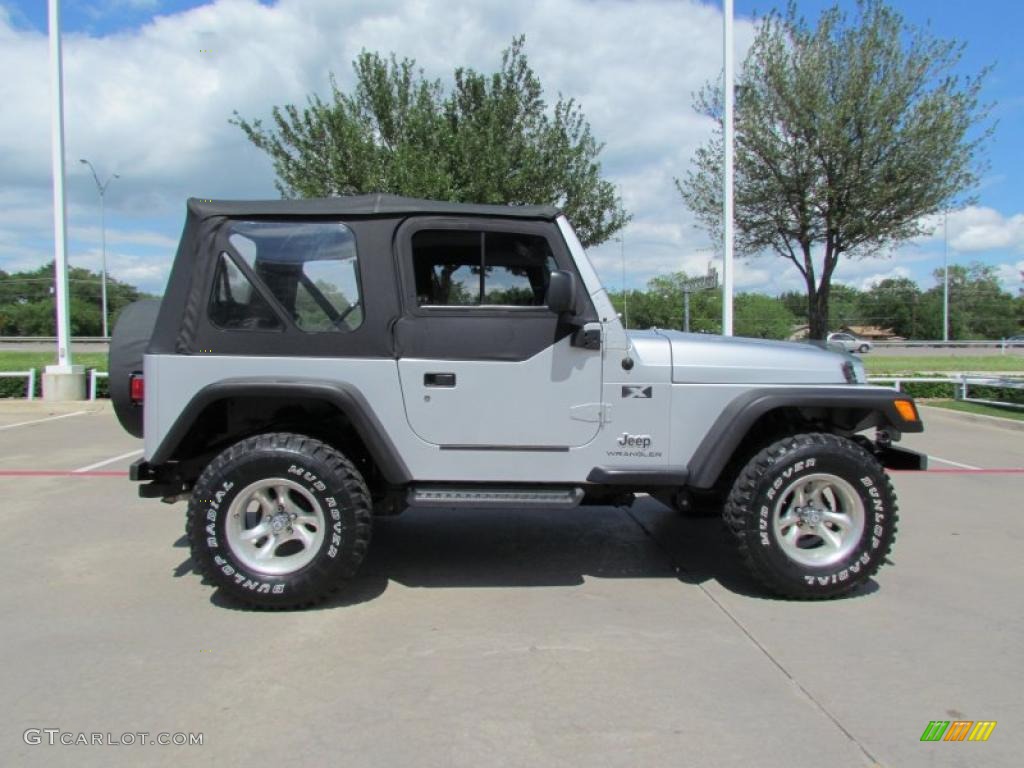 2004 Wrangler X 4x4 - Bright Silver Metallic / Dark Slate Gray photo #6