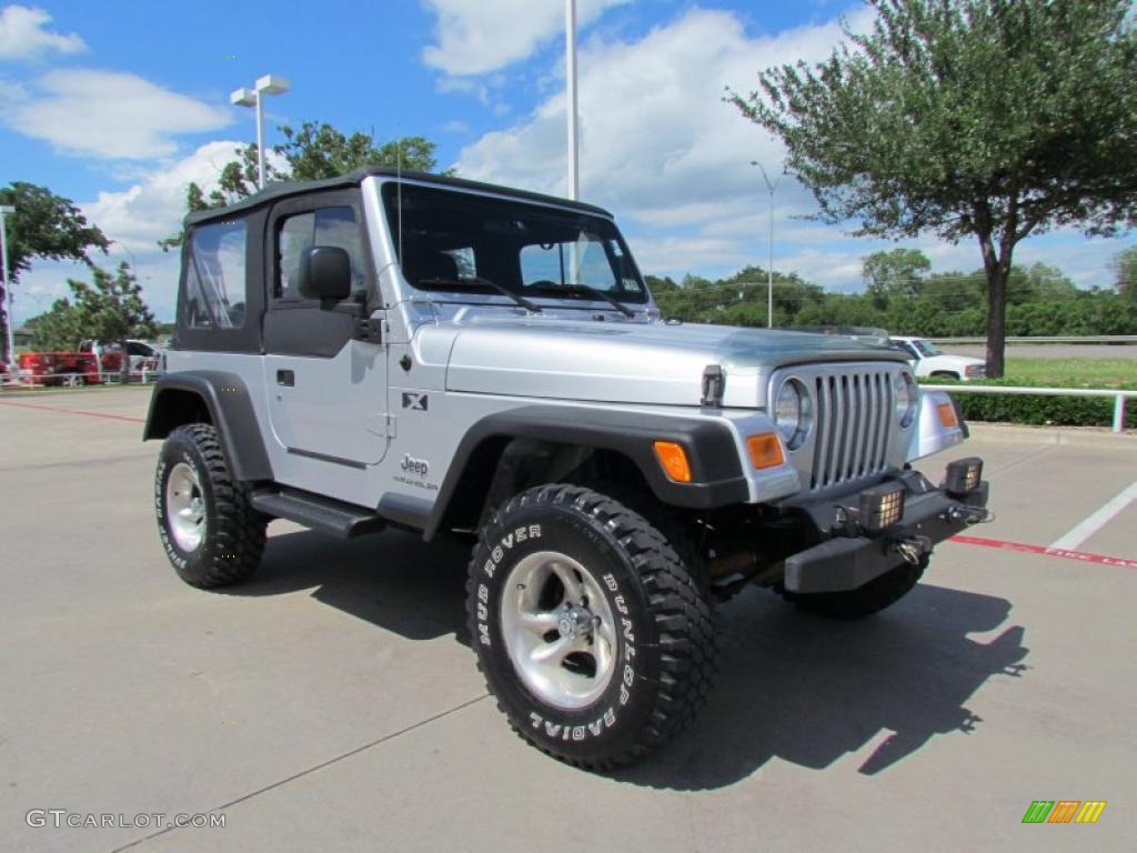 2004 Wrangler X 4x4 - Bright Silver Metallic / Dark Slate Gray photo #7