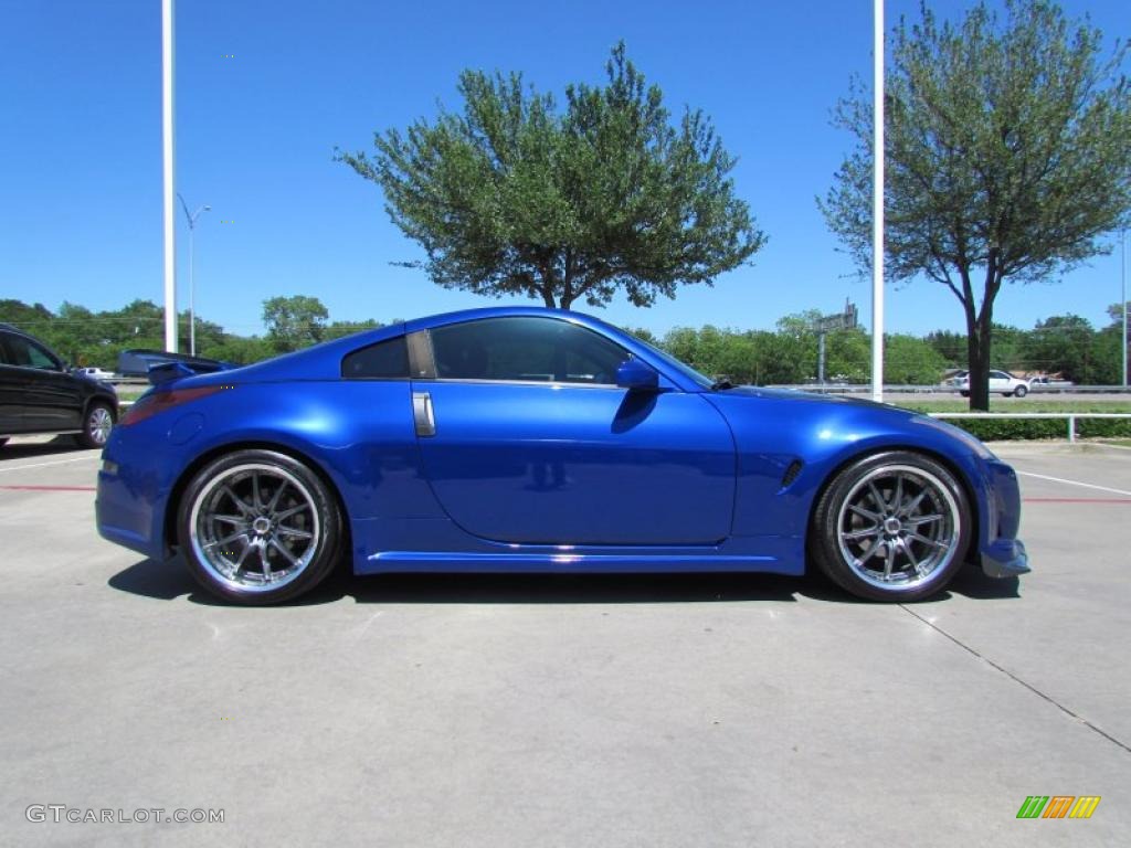 2005 350Z Coupe - Daytona Blue Metallic / Carbon photo #6