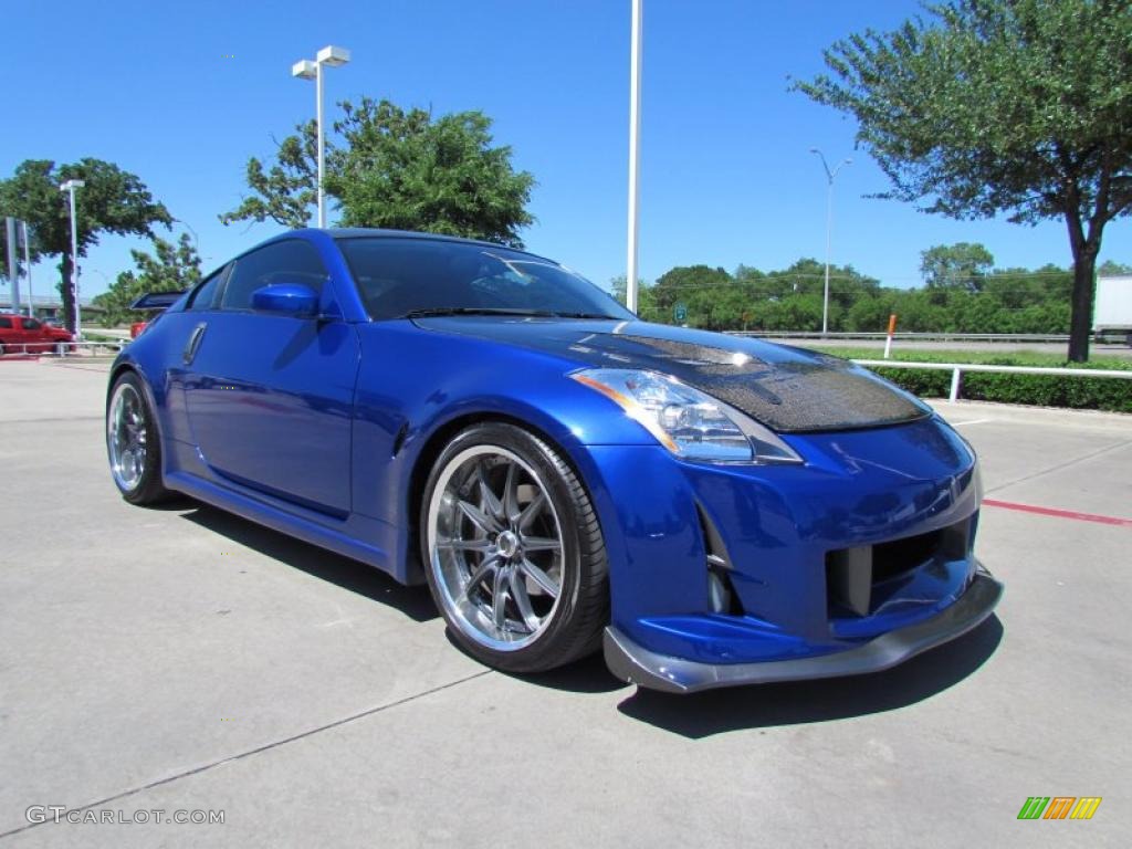 2005 350Z Coupe - Daytona Blue Metallic / Carbon photo #7