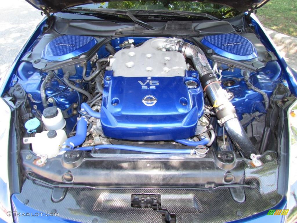 2005 350Z Coupe - Daytona Blue Metallic / Carbon photo #19