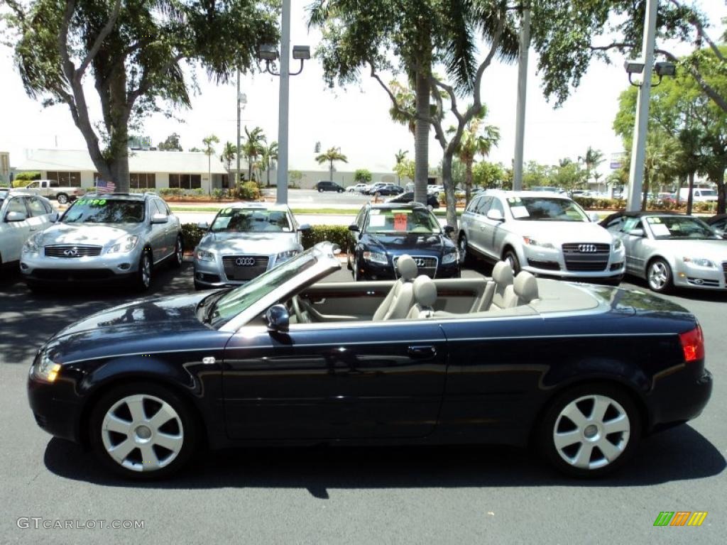 2006 A4 1.8T Cabriolet - Moro Blue Pearl Effect / Platinum photo #9