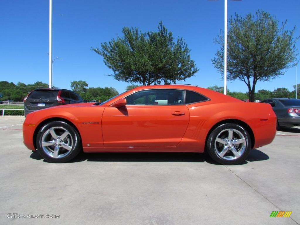 Inferno Orange Metallic 2010 Chevrolet Camaro LT Coupe Exterior Photo #48645571
