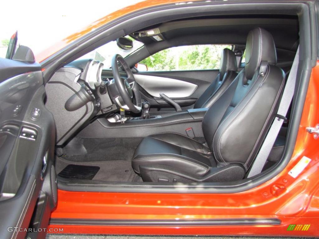 2010 Camaro LT Coupe - Inferno Orange Metallic / Black photo #9