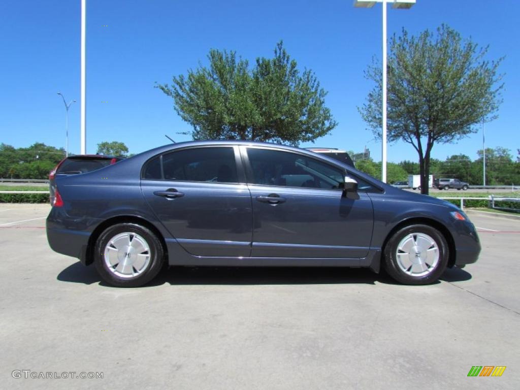 2008 Civic Hybrid Sedan - Magnetic Pearl / Blue photo #6