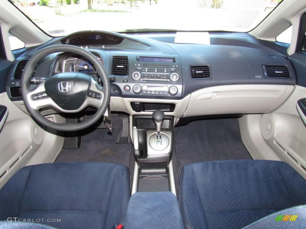 2008 Honda Civic Hybrid Sedan Blue Dashboard Photo #48646756
